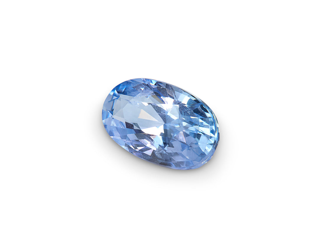 0.71ct blue sapphire, oval cut