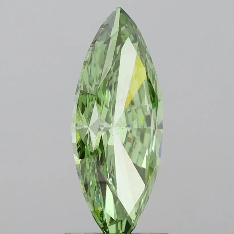 2.01ct Marquise Lab Grown Diamond (Colour Fancy Vivid Green, Clarity SI1, IGI Certified) - The Sapphire Merchant