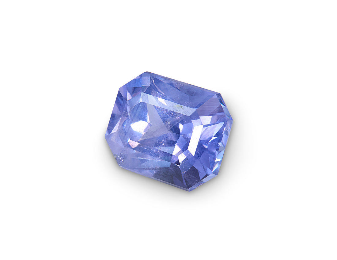 1.07ct violet blue sapphire, emerald cut