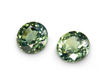 1.47ct Teal Sapphire Pair - The Sapphire Merchant