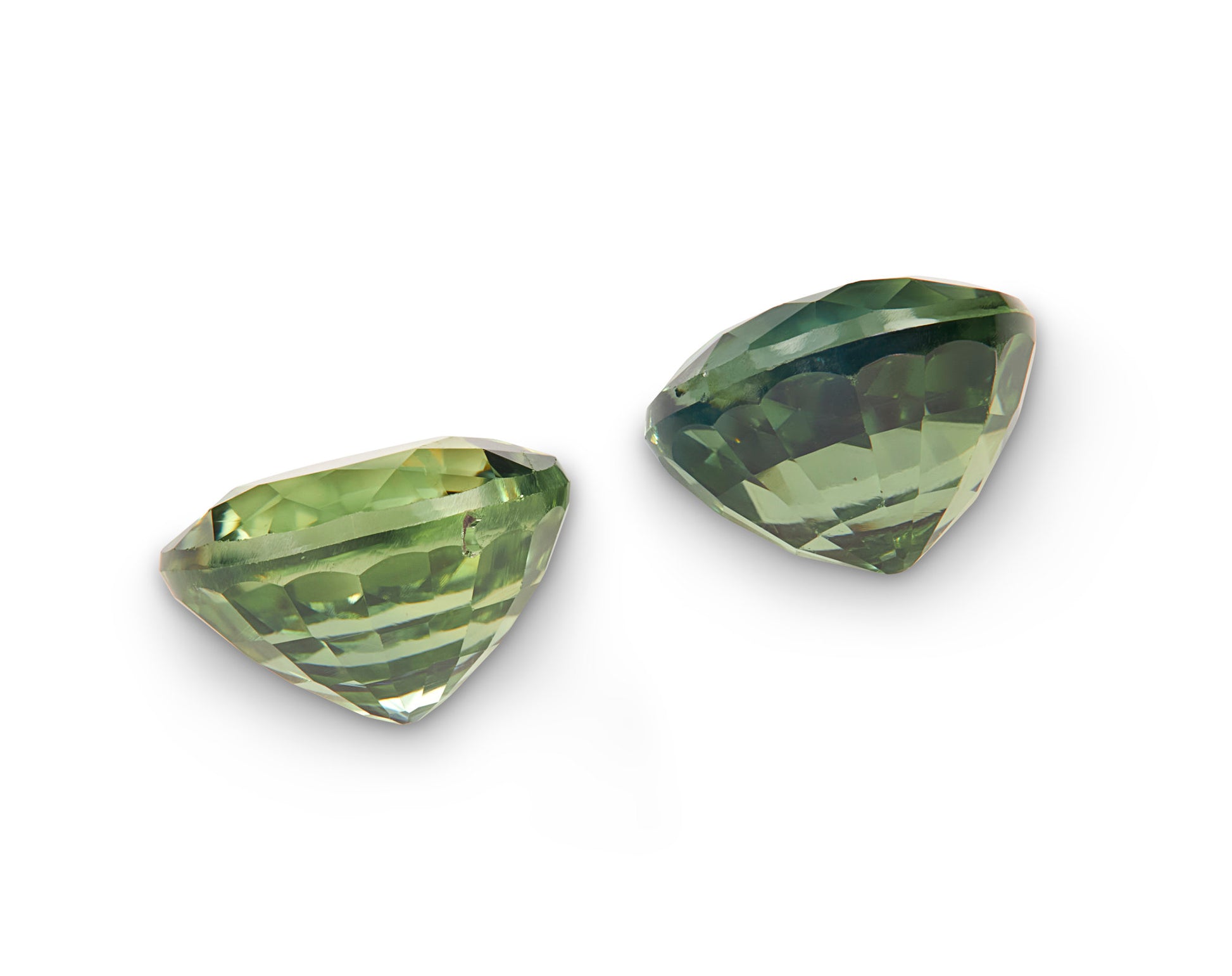 1.47ct Teal Sapphire Pair - The Sapphire Merchant