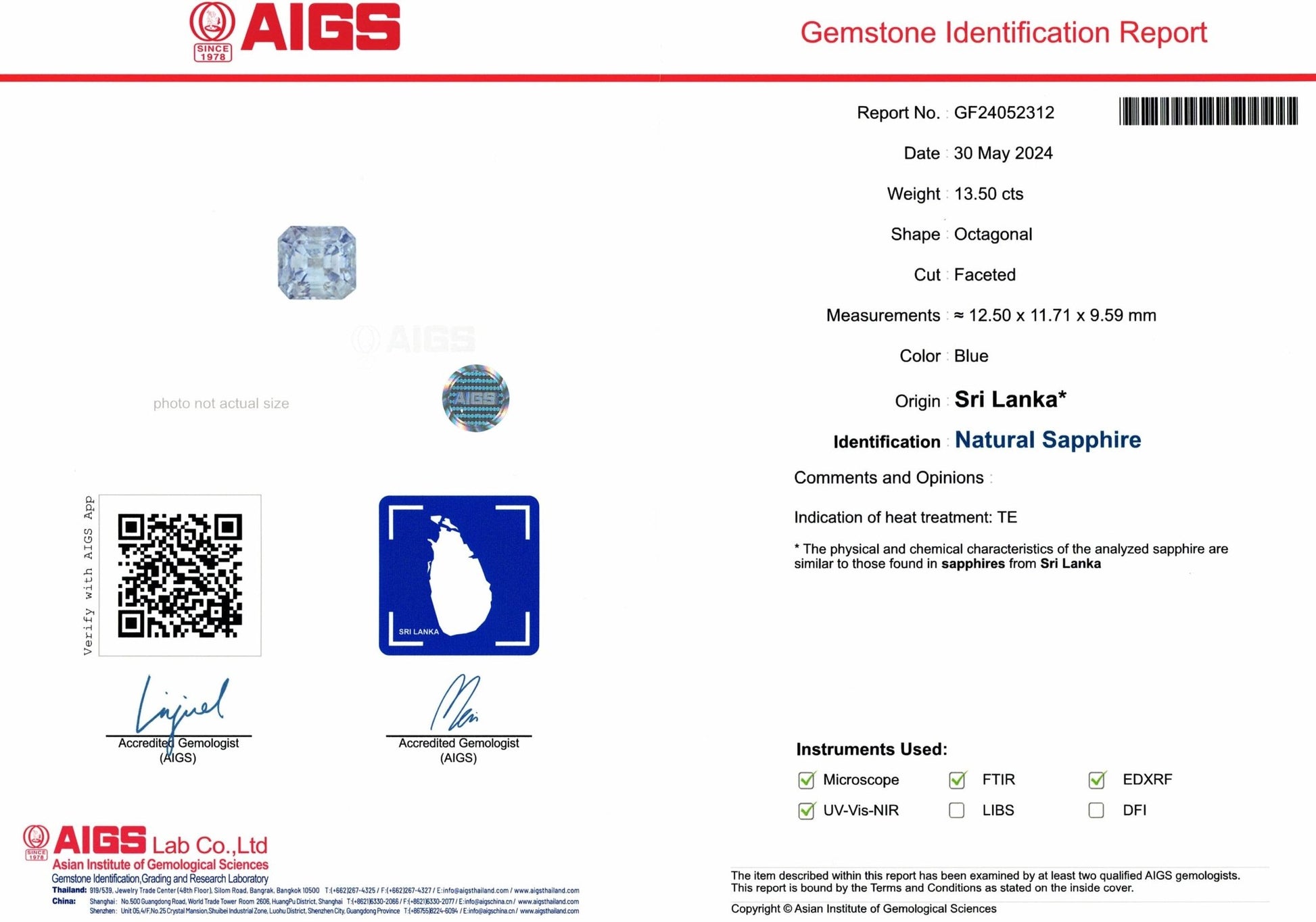 13.50ct Pastel Blue Sapphire - The Sapphire Merchant