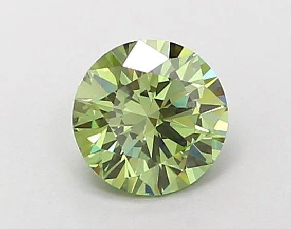 0.58ct Round Lab Grown Diamond (Colour Fancy Vivid Green, Clarity VS1, Cut EX, IGI Certified) - The Sapphire Merchant