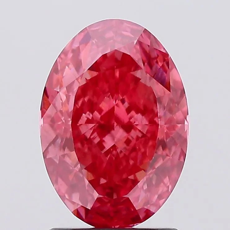 2.02ct Oval Lab Grown Diamond (Colour Fancy Vivid Pink, Clarity VS2, IGI Certified) - The Sapphire Merchant