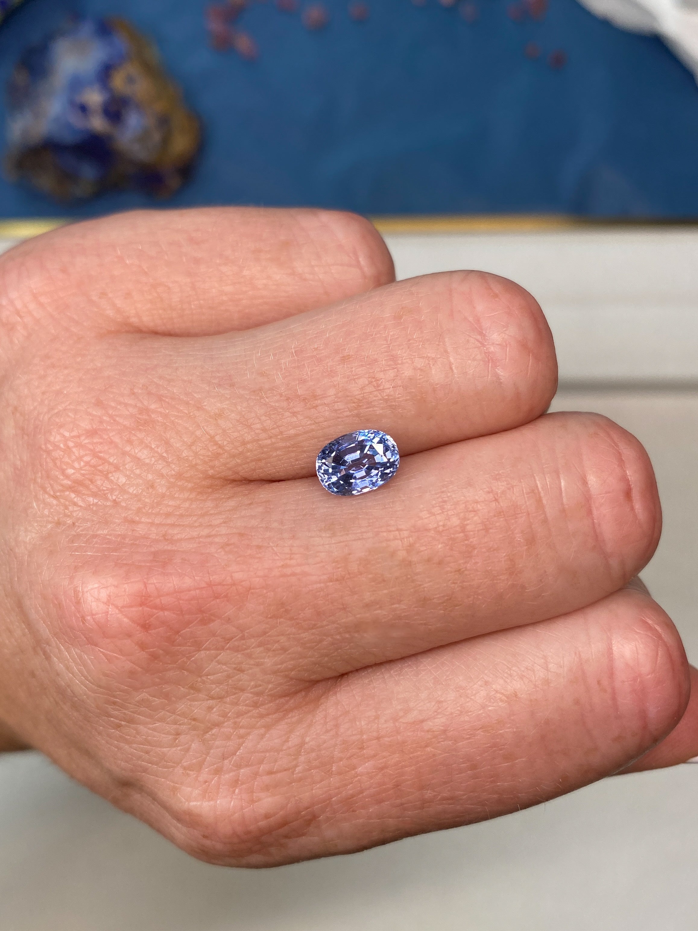 2.30ct Pastel Blue Sapphire Oval Cut Sri Lanka Origin
