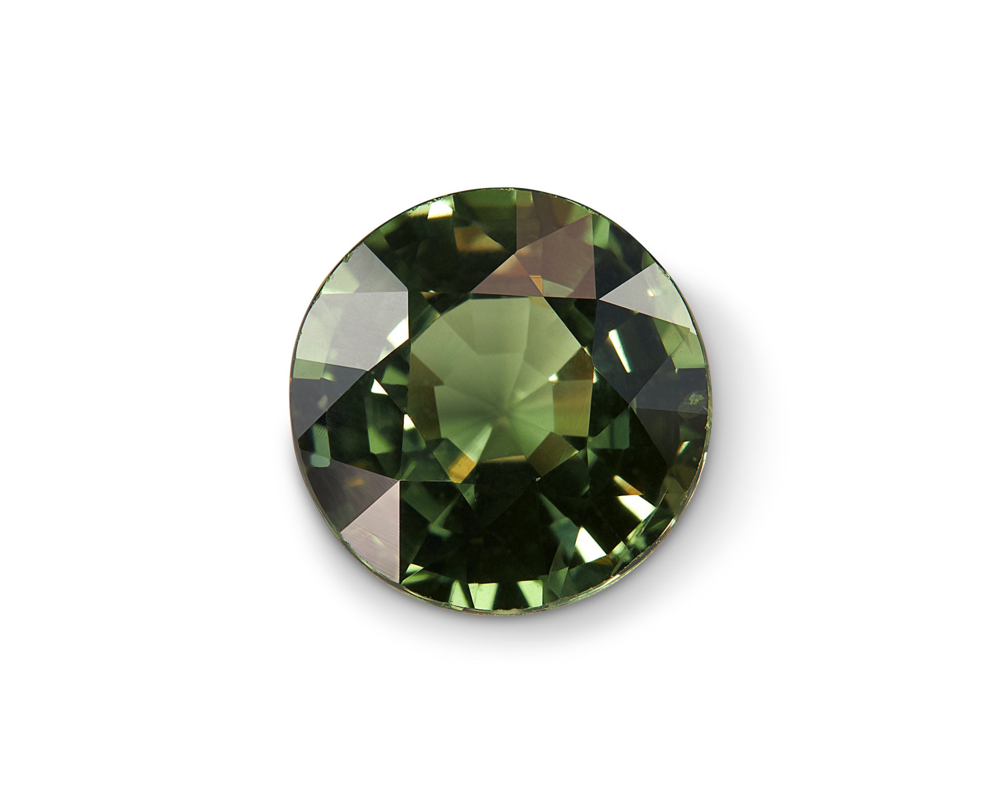 2.70ct Green Sapphire Round Brilliant Cut