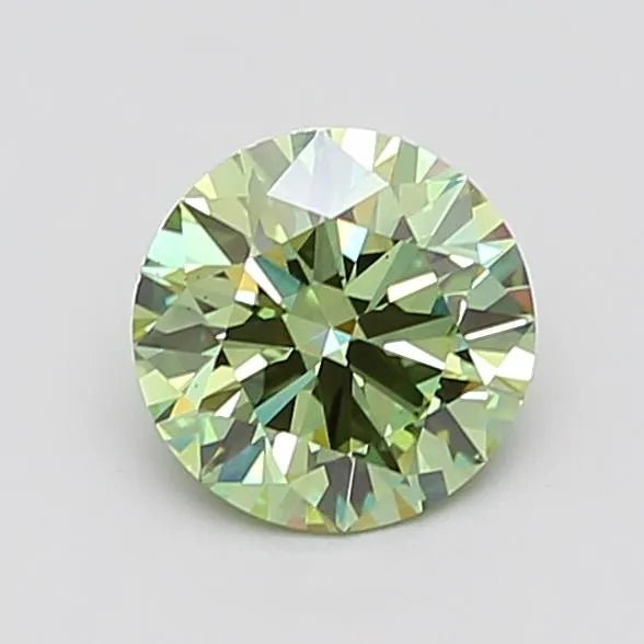 1.74ct Round Lab Grown Diamond (Colour Fancy Vivid Green, Clarity VS2, Cut ID, IGI Certified) - The Sapphire Merchant