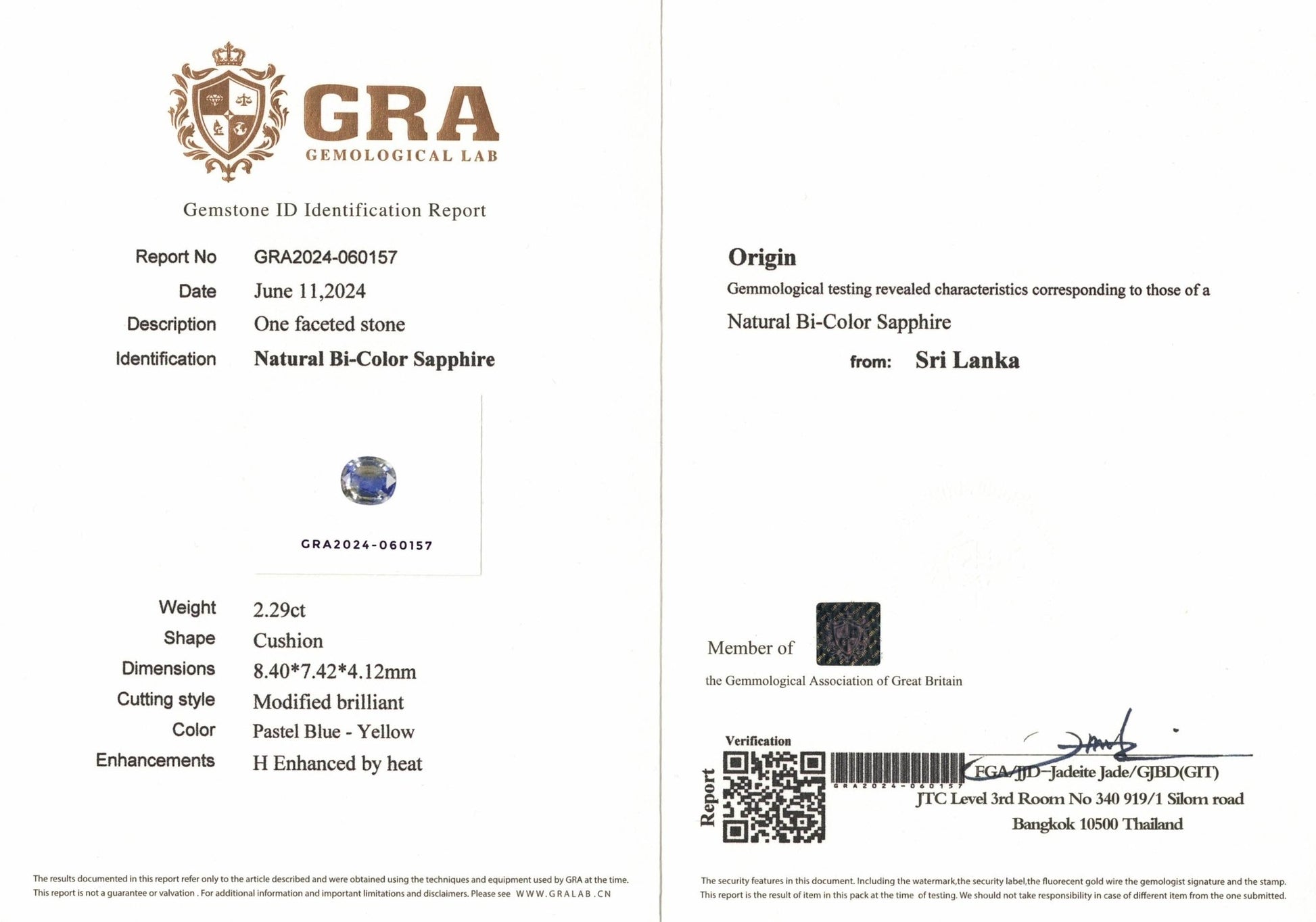 2.29ct Bi - Colour Sapphire - The Sapphire Merchant