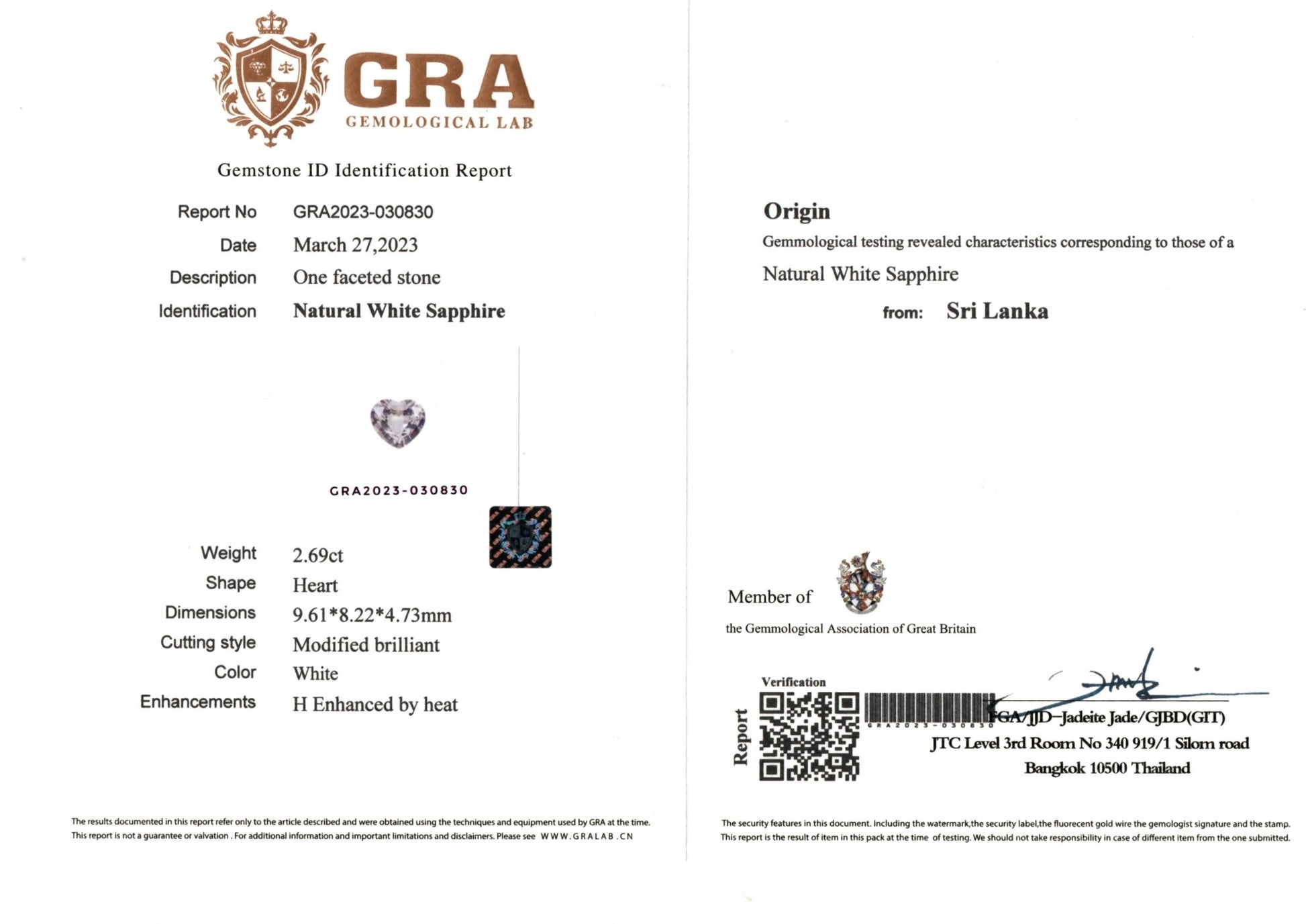 2.69ct White Sapphire - The Sapphire Merchant