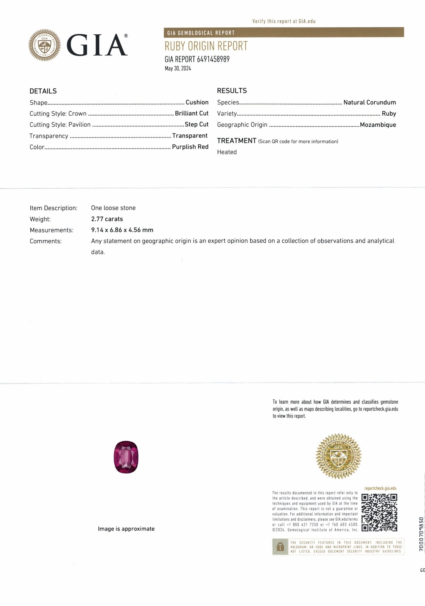2.77ct Ruby - The Sapphire Merchant
