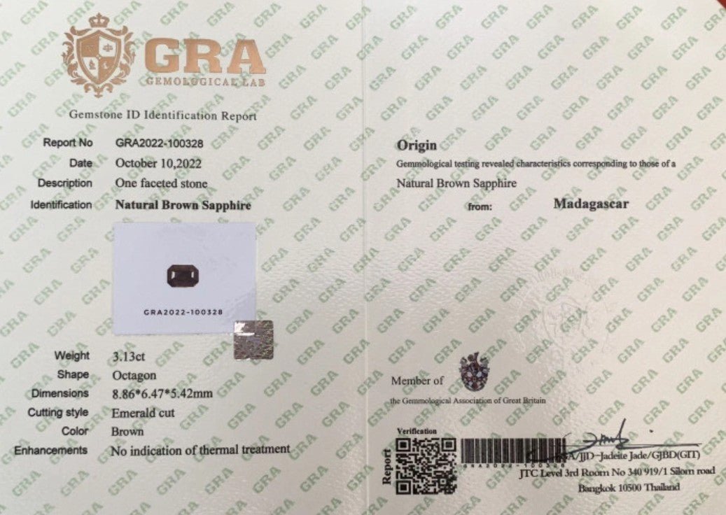 3.13ct Whiskey Sapphire - The Sapphire Merchant
