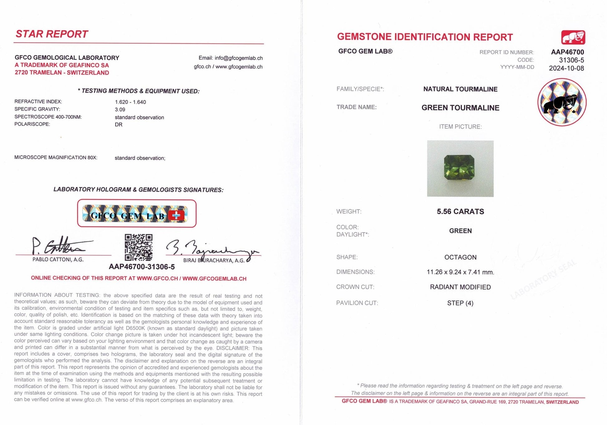 5.56ct Chrome Tourmaline - The Sapphire Merchant