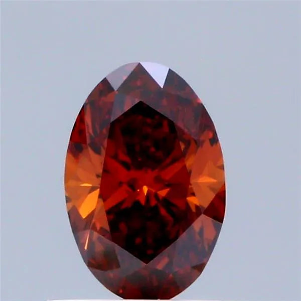 0.51ct Oval Lab Grown Diamond (Colour Fancy Deep Orange, Clarity VS1, IGI Certified)