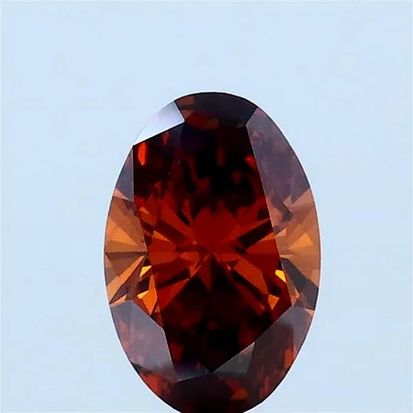 0.51ct Oval Lab Grown Diamond (Colour Fancy Vivid Brownish Orange, Clarity VS1, IGI Certified)