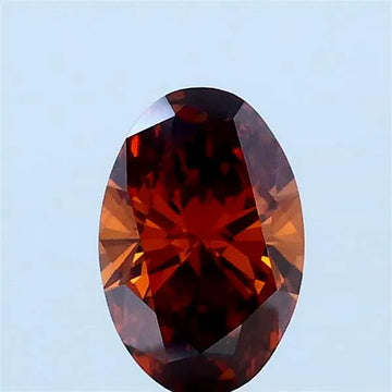 0.51ct Oval Lab Grown Diamond (Colour Fancy Vivid Brownish Orange, Clarity VS1, IGI Certified)