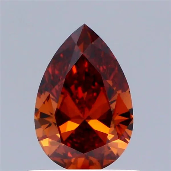 0.53ct Pear Lab Grown Diamond (Colour Fancy Vivid Orange, Clarity VS1, IGI Certified)