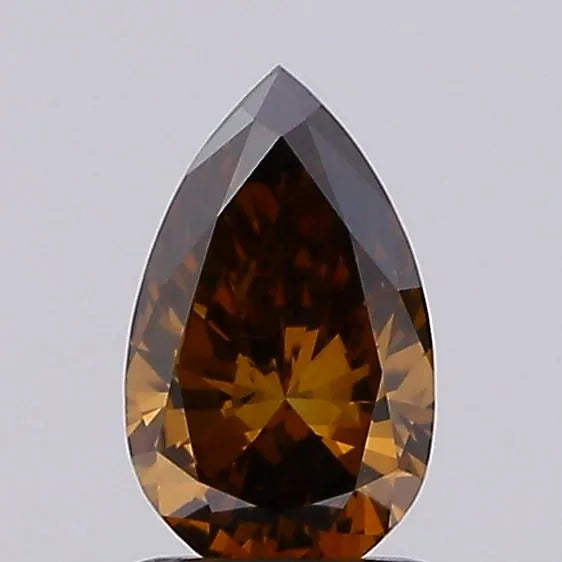 0.58ct Pear Lab Grown Diamond (Colour Fancy Brown, Clarity VS1, IGI Certified)