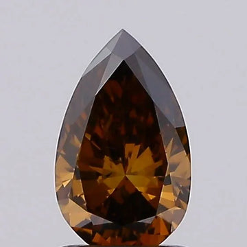 0.58ct Pear Lab Grown Diamond (Colour Fancy Brown, Clarity VS1, IGI Certified)