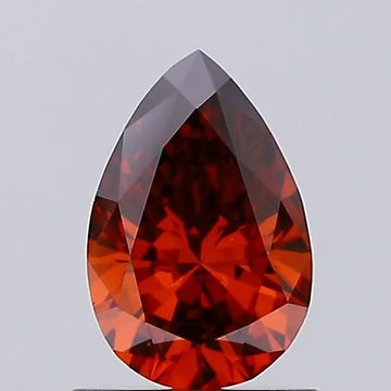 0.64ct Pear Lab Grown Diamond (Colour Fancy Deep Orange, Clarity VS1, IGI Certified)