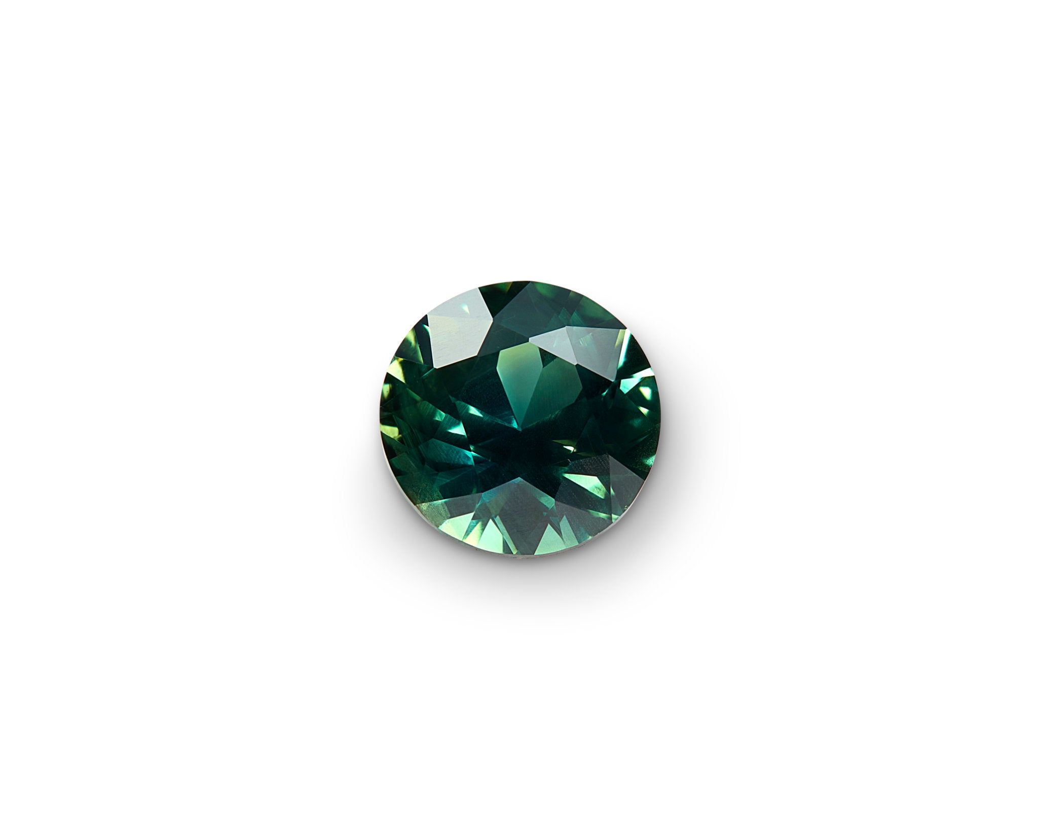 0.67ct Teal Sapphire Round Brilliant Cut Australia Origin