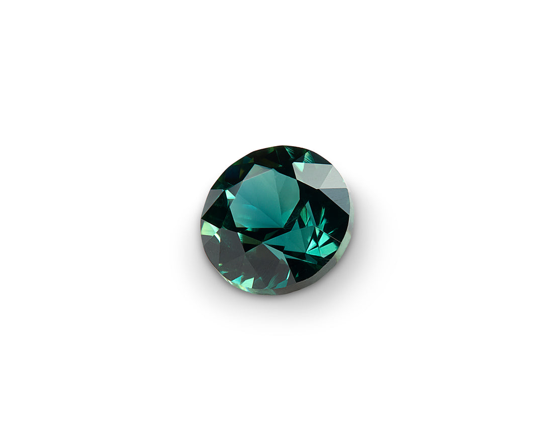 0.68ct Green Sapphire Round Brilliant Cut Australia Origin