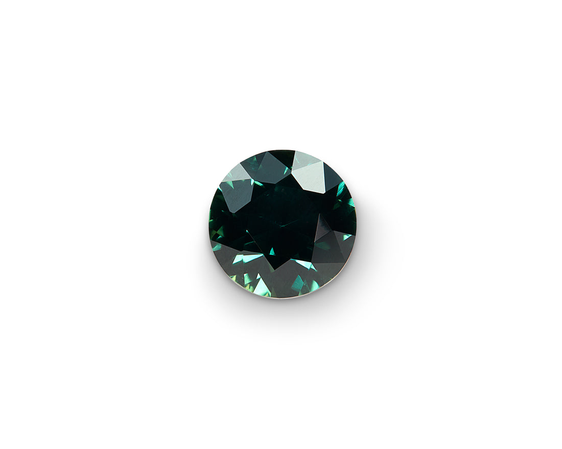 0.68ct Green Sapphire Round Brilliant Cut Australia Origin