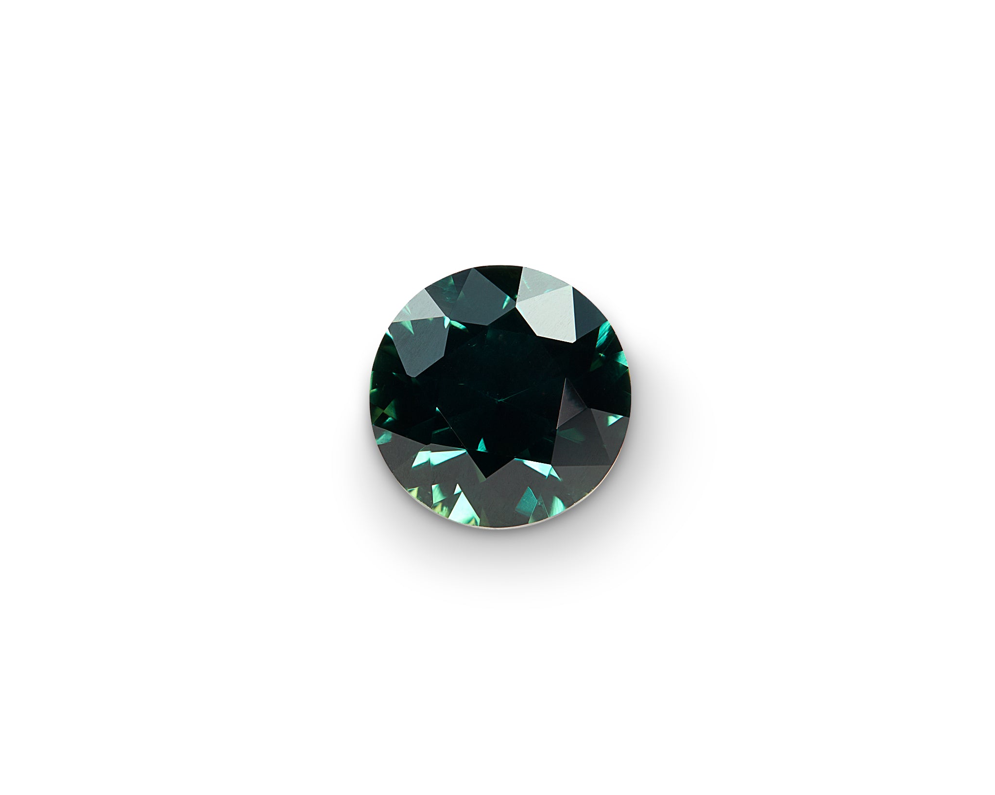 0.68ct Green Sapphire Round Brilliant Cut Australia Origin