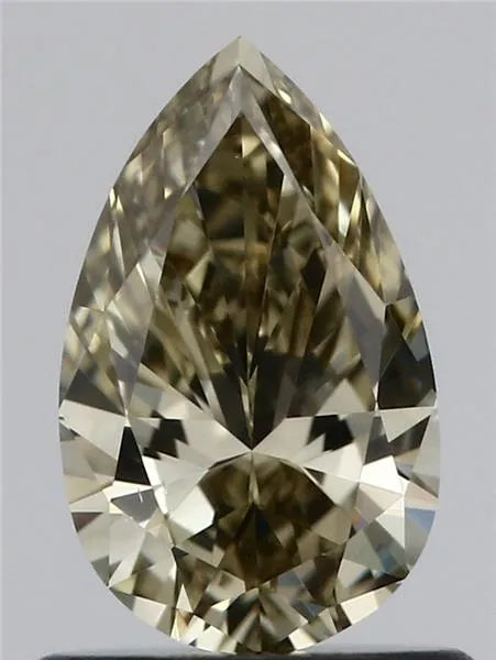 0.76ct Pear Natural Diamond (Colour Fancy Dark Yellow, Clarity VS2, GIA Certified)