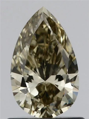 0.76ct Pear Natural Diamond (Colour Fancy Dark Yellow, Clarity VS2, GIA Certified)