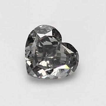 0.80ct Heart Natural Diamond (Colour Fancy Gray, Clarity SI2, GIA Certified)