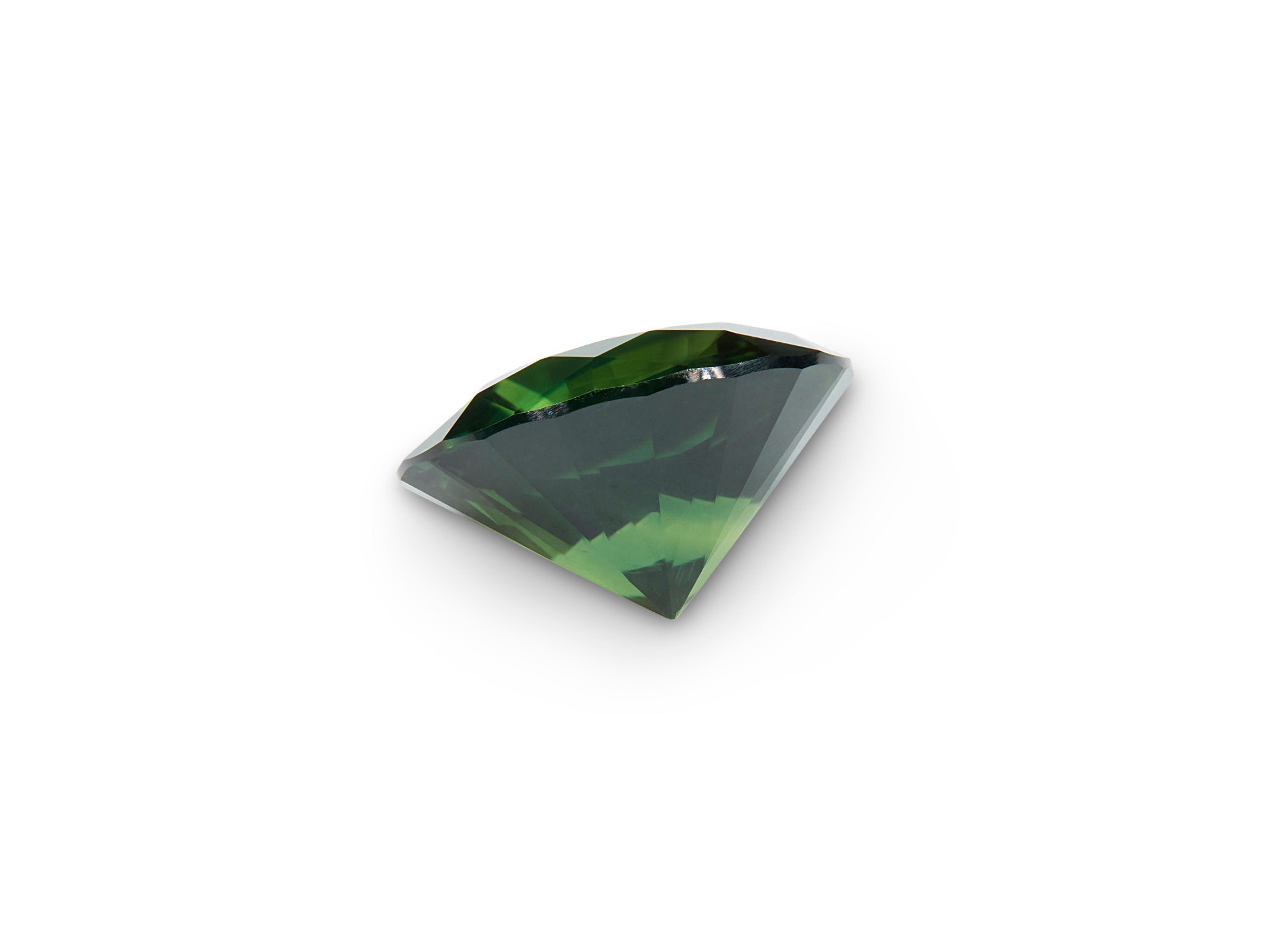 0.89ct Green Sapphire Round Brilliant Cut