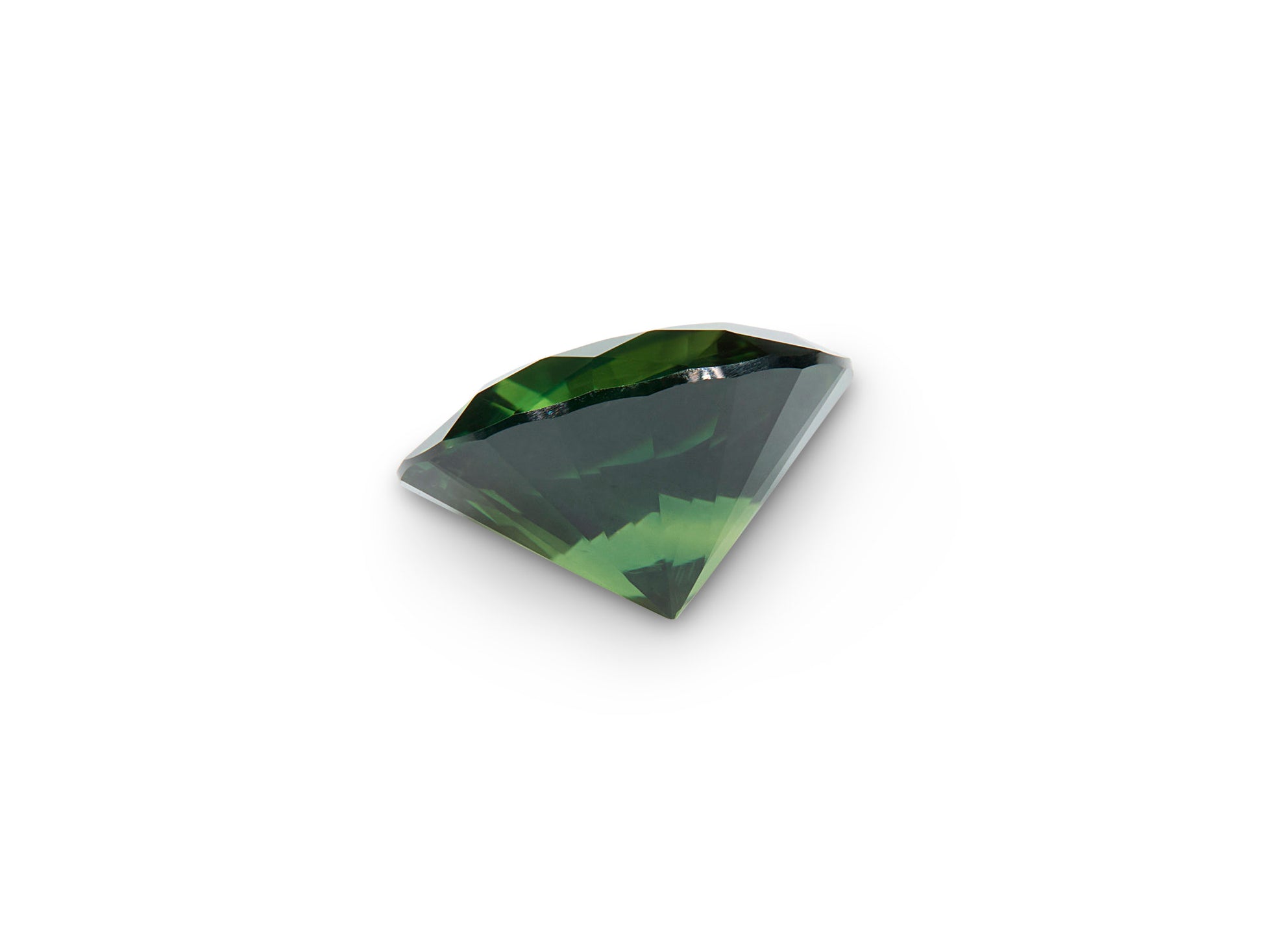 0.89ct Green Sapphire Round Brilliant Cut