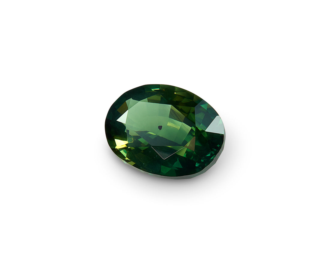 0.99ct Green Sapphire Oval Cut Australia Origin
