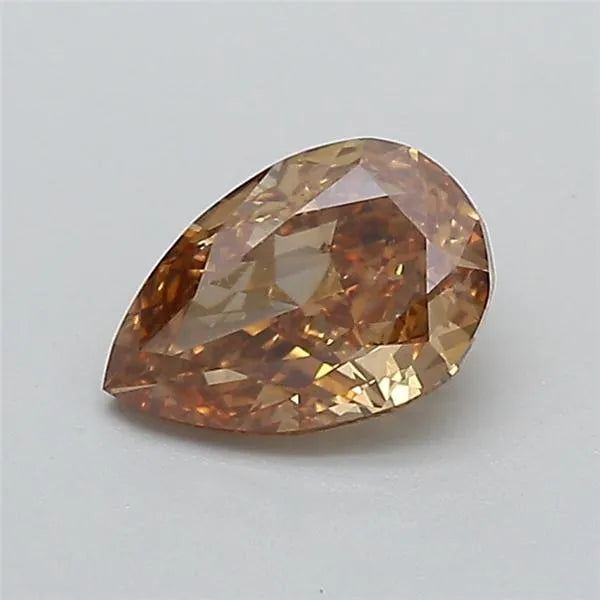 1.00ct Pear Lab Grown Diamond (Colour Fancy Light Brown, Clarity VVS2, IGI Certified)