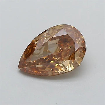1.00ct Pear Lab Grown Diamond (Colour Fancy Light Brown, Clarity VVS2, IGI Certified)