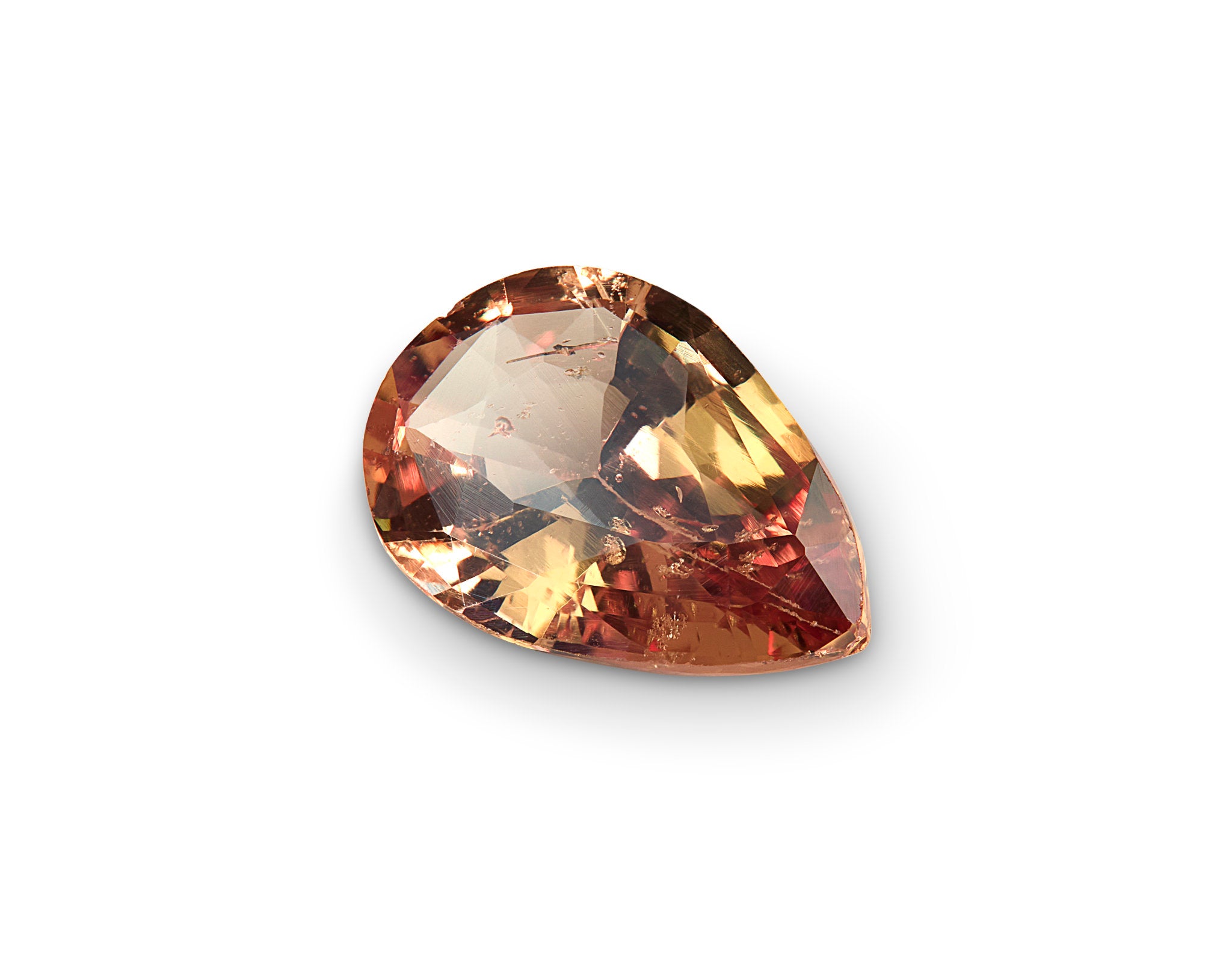 1.01ct padparadscha pear cut