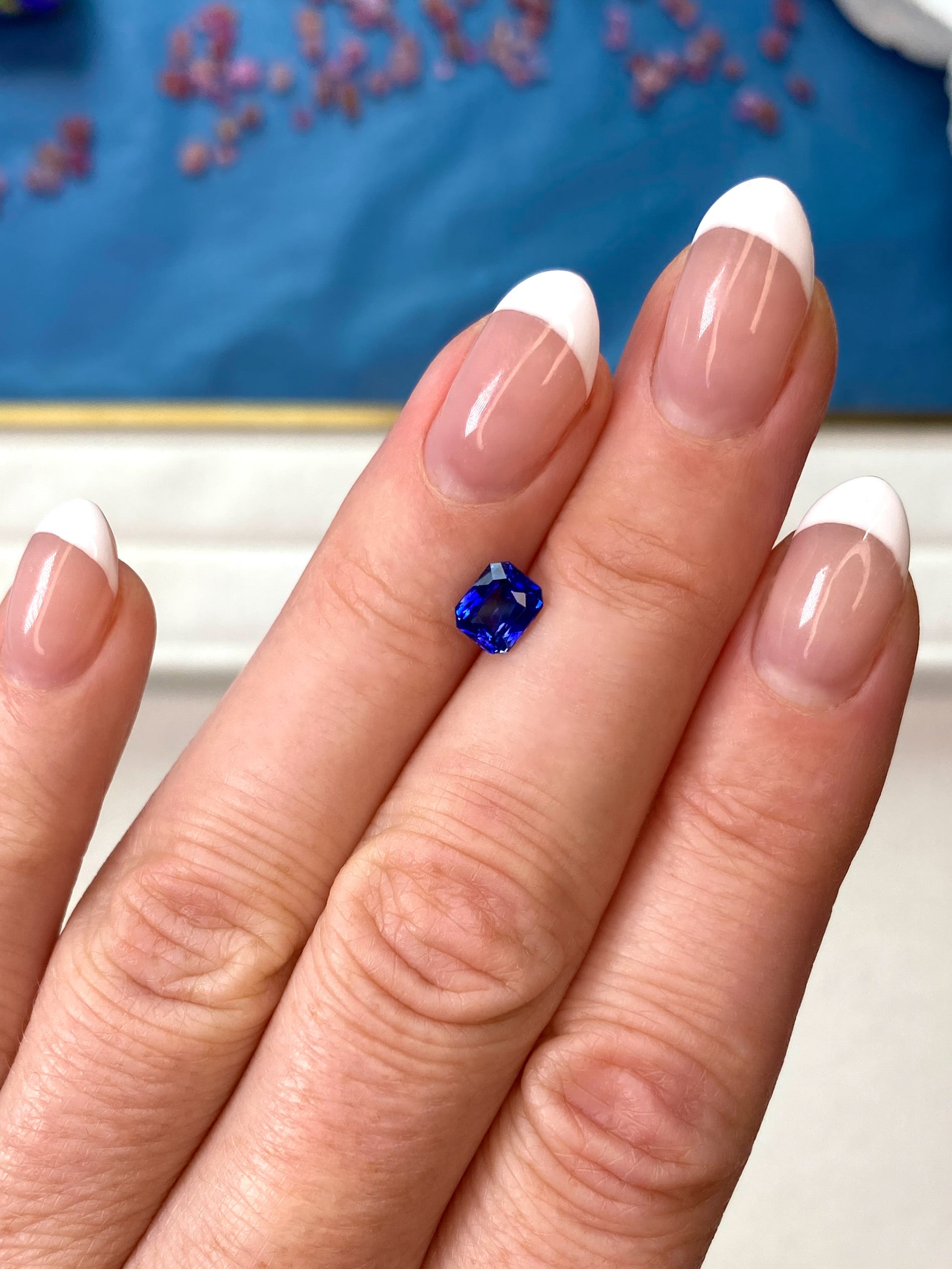 1.07ct Royal Blue Sapphire Radiant Cut
