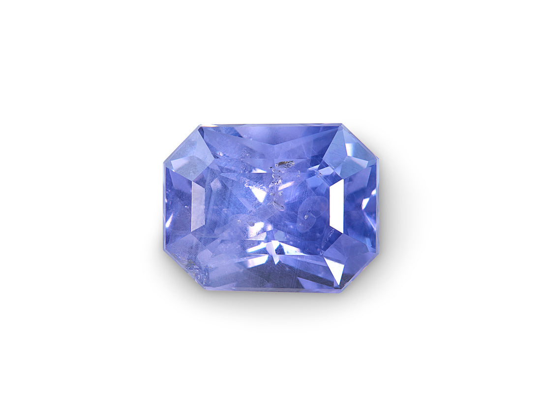 1.07ct violet blue sapphire, emerald cut