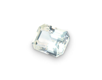 1.09ct White Sapphire Emerald Cut Sri Lanka