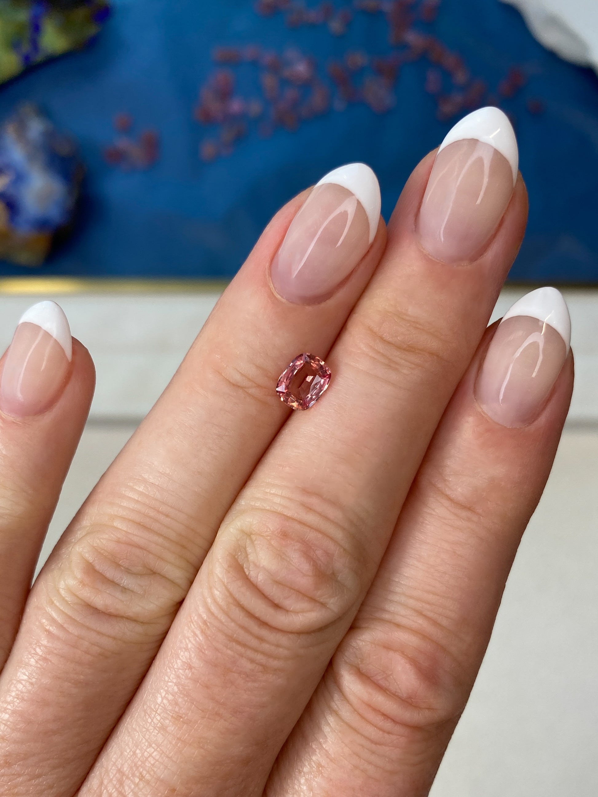 1.11ct Padparadscha Sapphire Cushion Cut