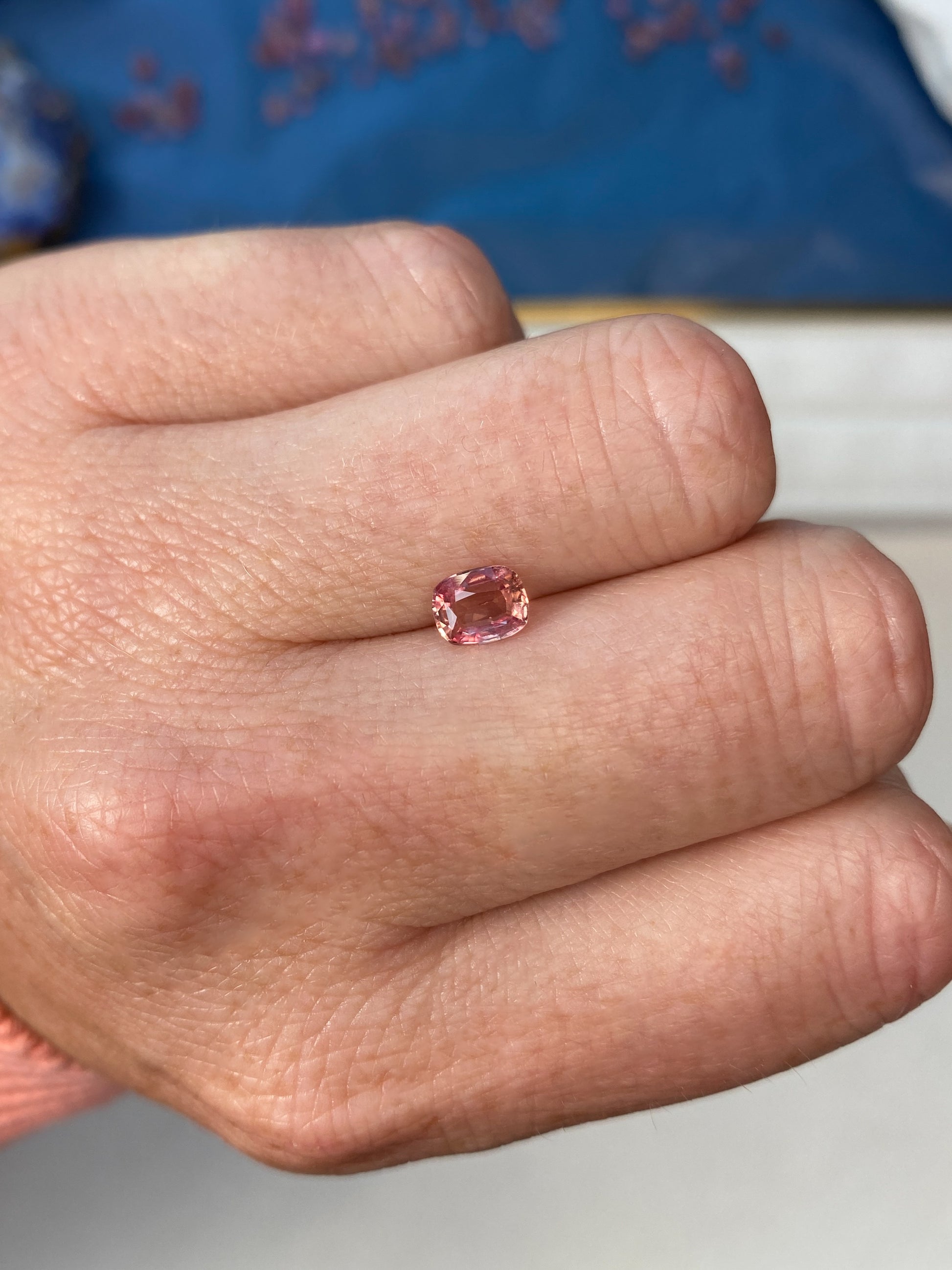 1.11ct Padparadscha Sapphire Cushion Cut