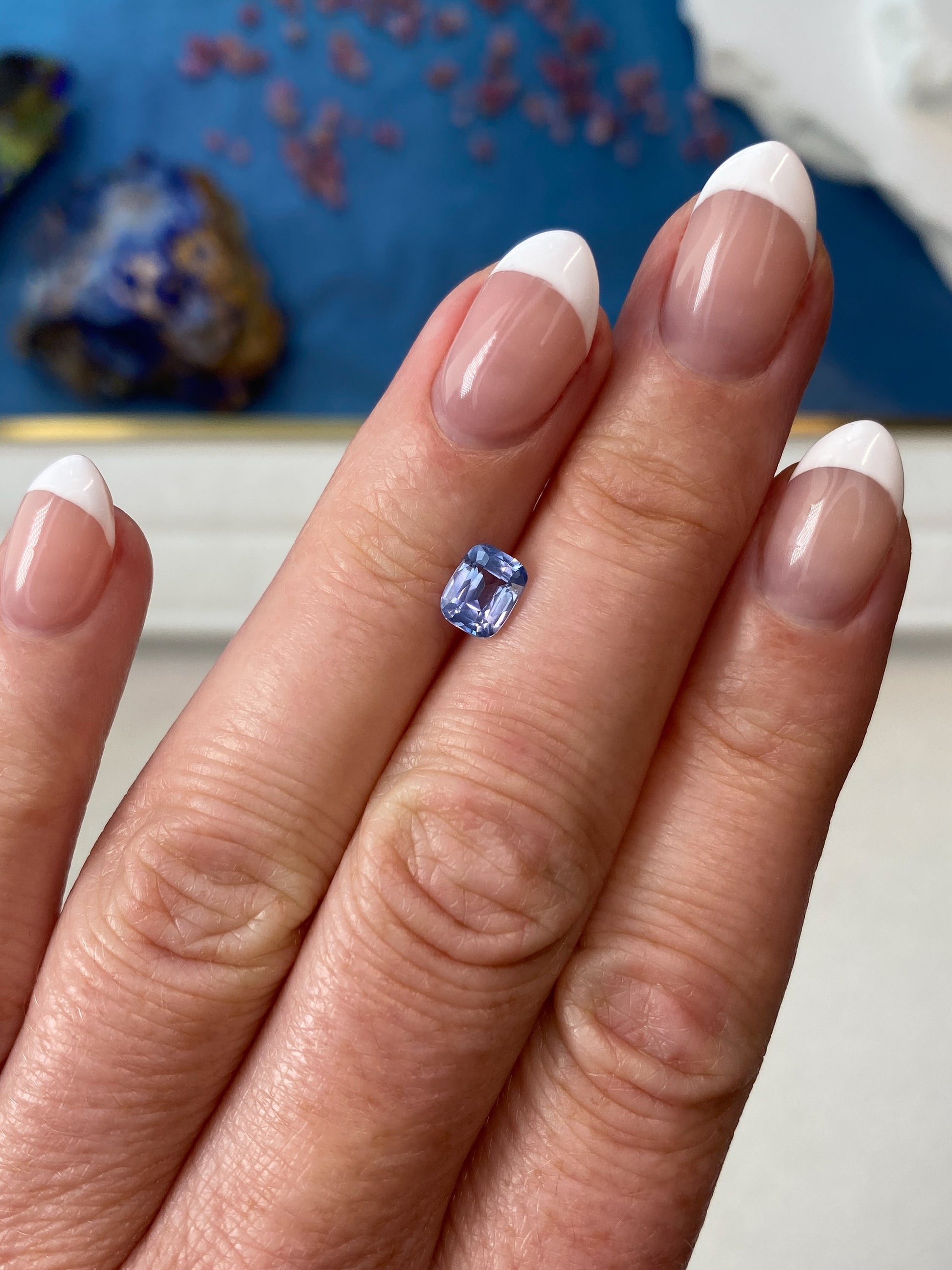 1.13ct Blue Sapphire Cushion Cut