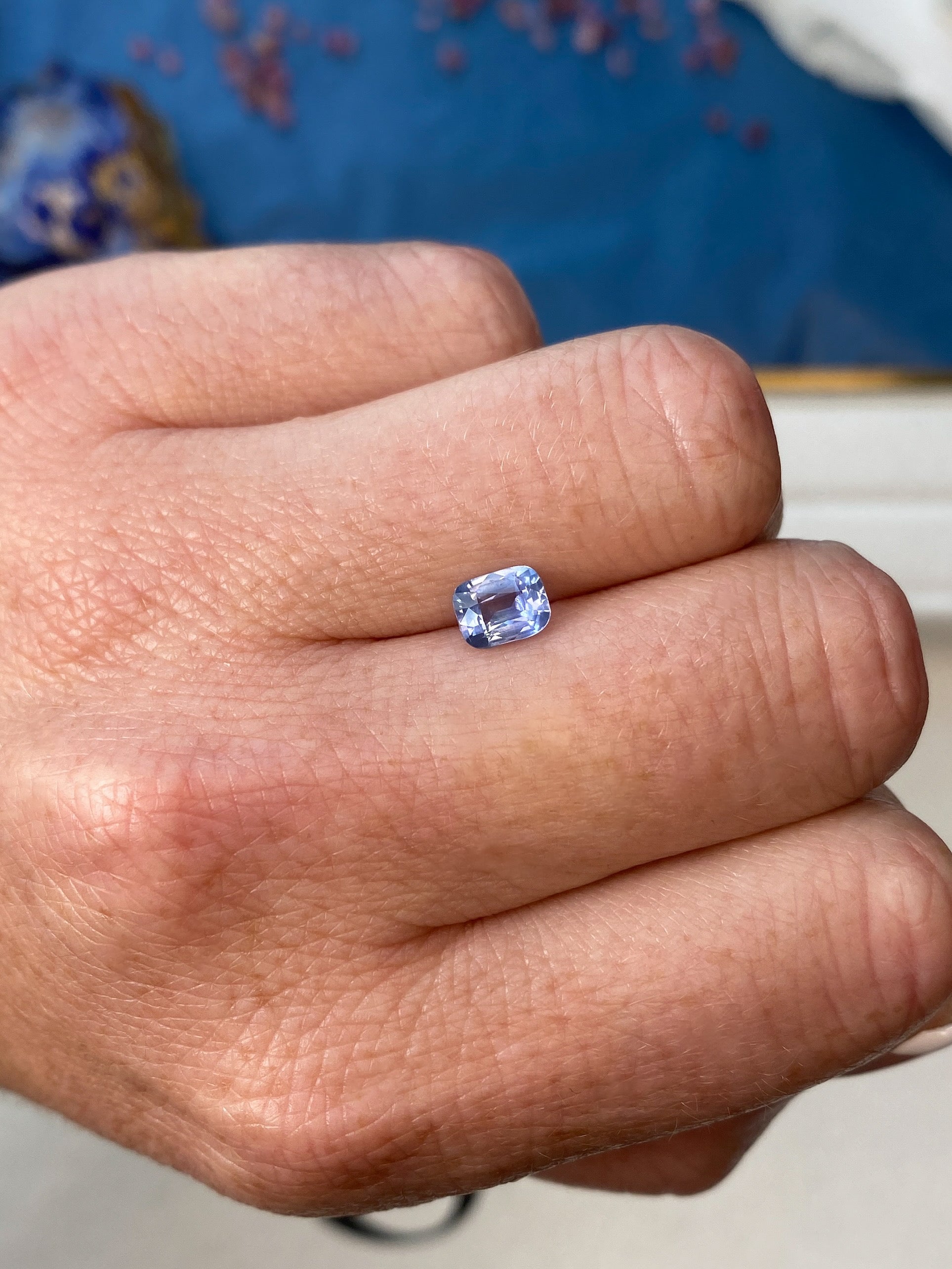 1.13ct Blue Sapphire Cushion Cut