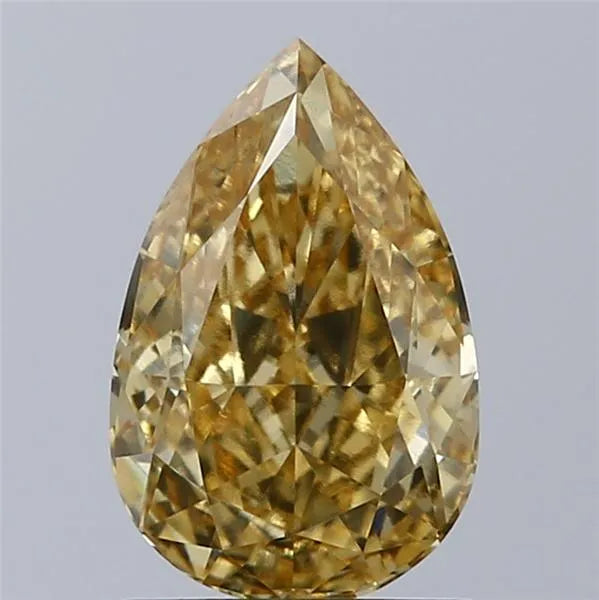 1.13ct Pear Lab Grown Diamond (Colour Fancy Vivid Yellow, Clarity VVS2, IGI Certified)