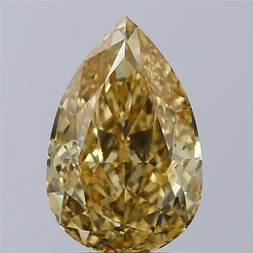 1.13ct Pear Lab Grown Diamond (Colour Fancy Vivid Yellow, Clarity VVS2, IGI Certified)