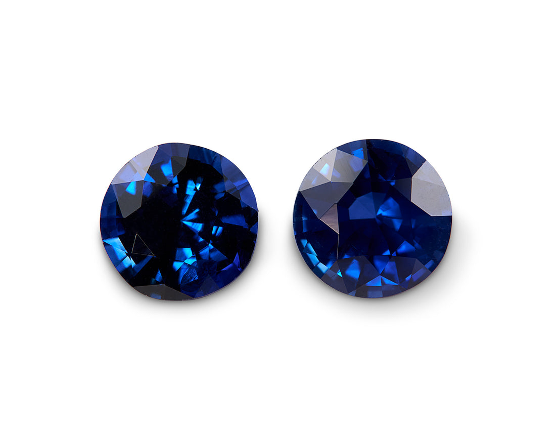 1.18ct Royal Blue Sapphire Pair - The Sapphire Merchant