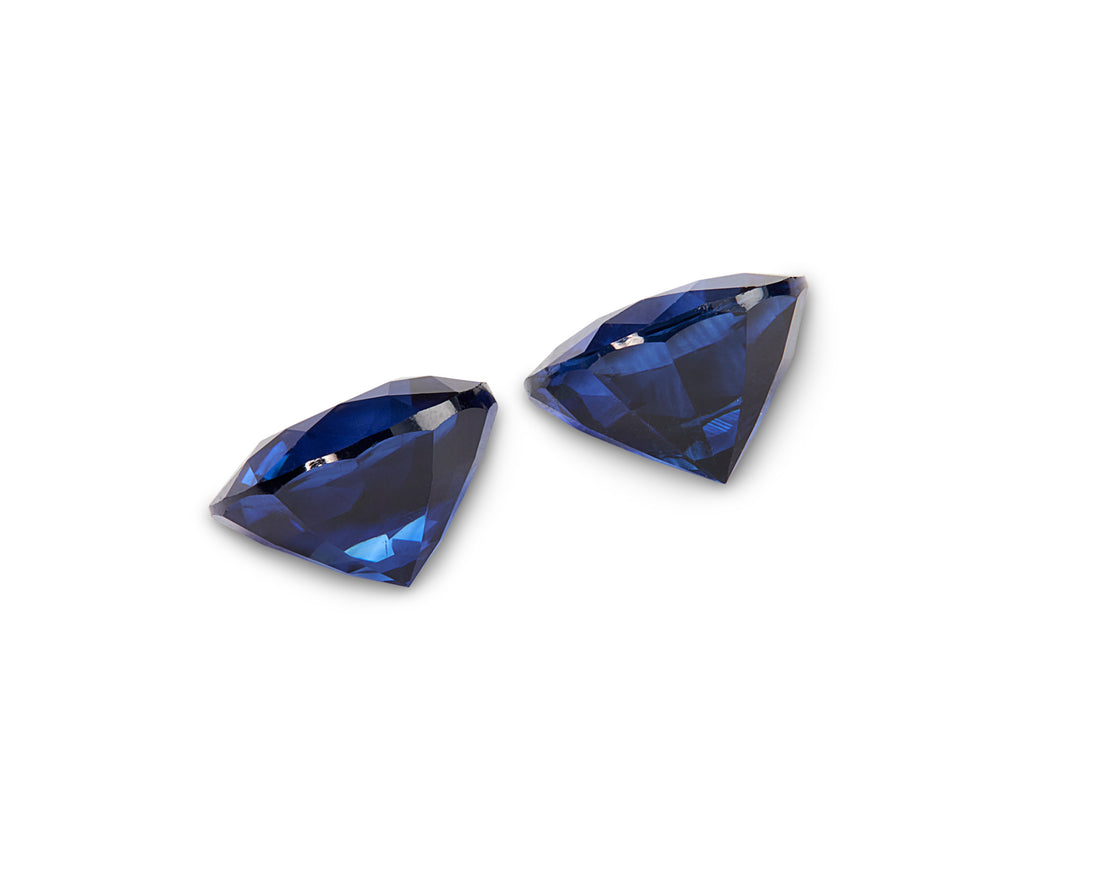 1.18ct Royal Blue Sapphire Pair - The Sapphire Merchant