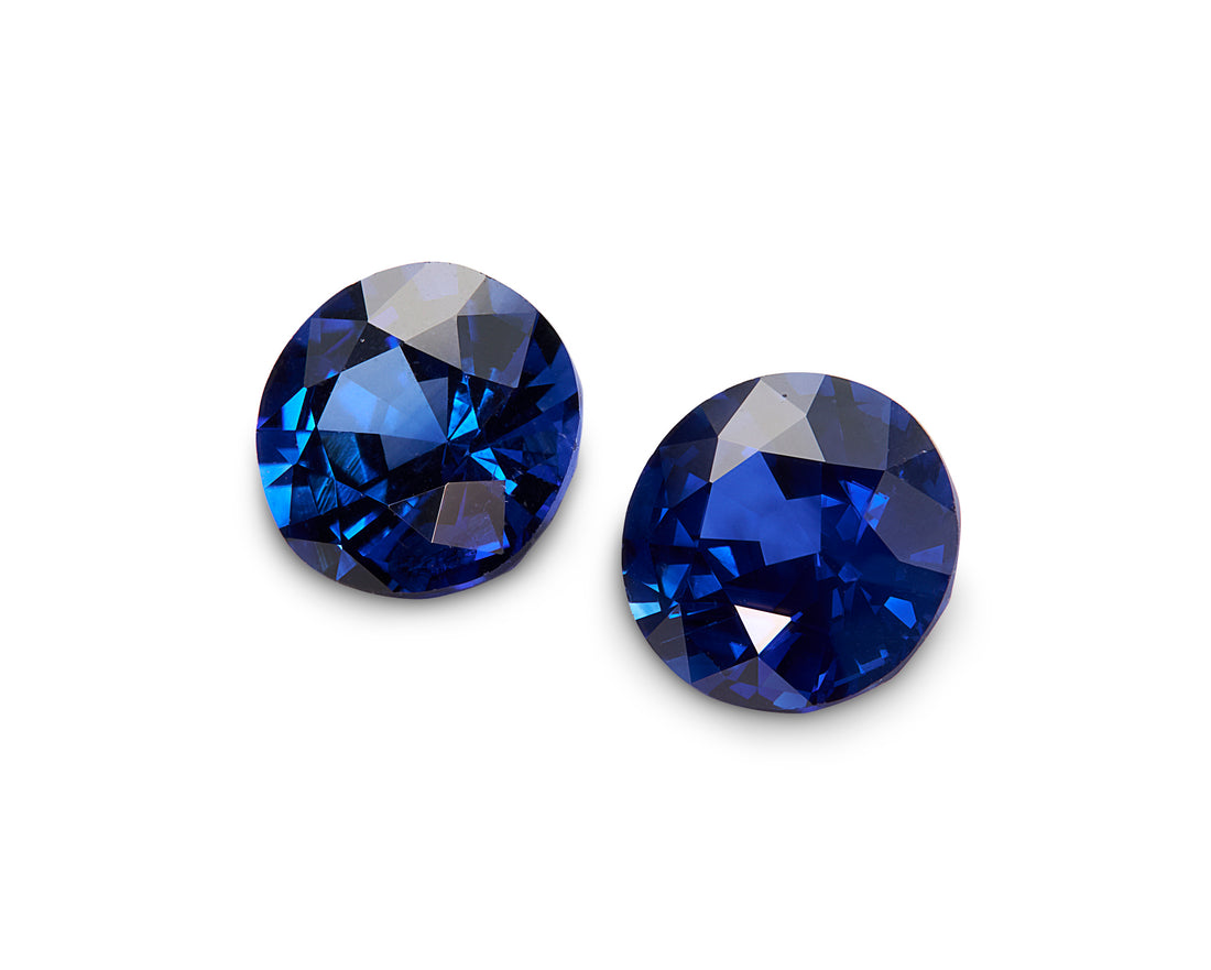 1.18ct Royal Blue Sapphire Pair - The Sapphire Merchant