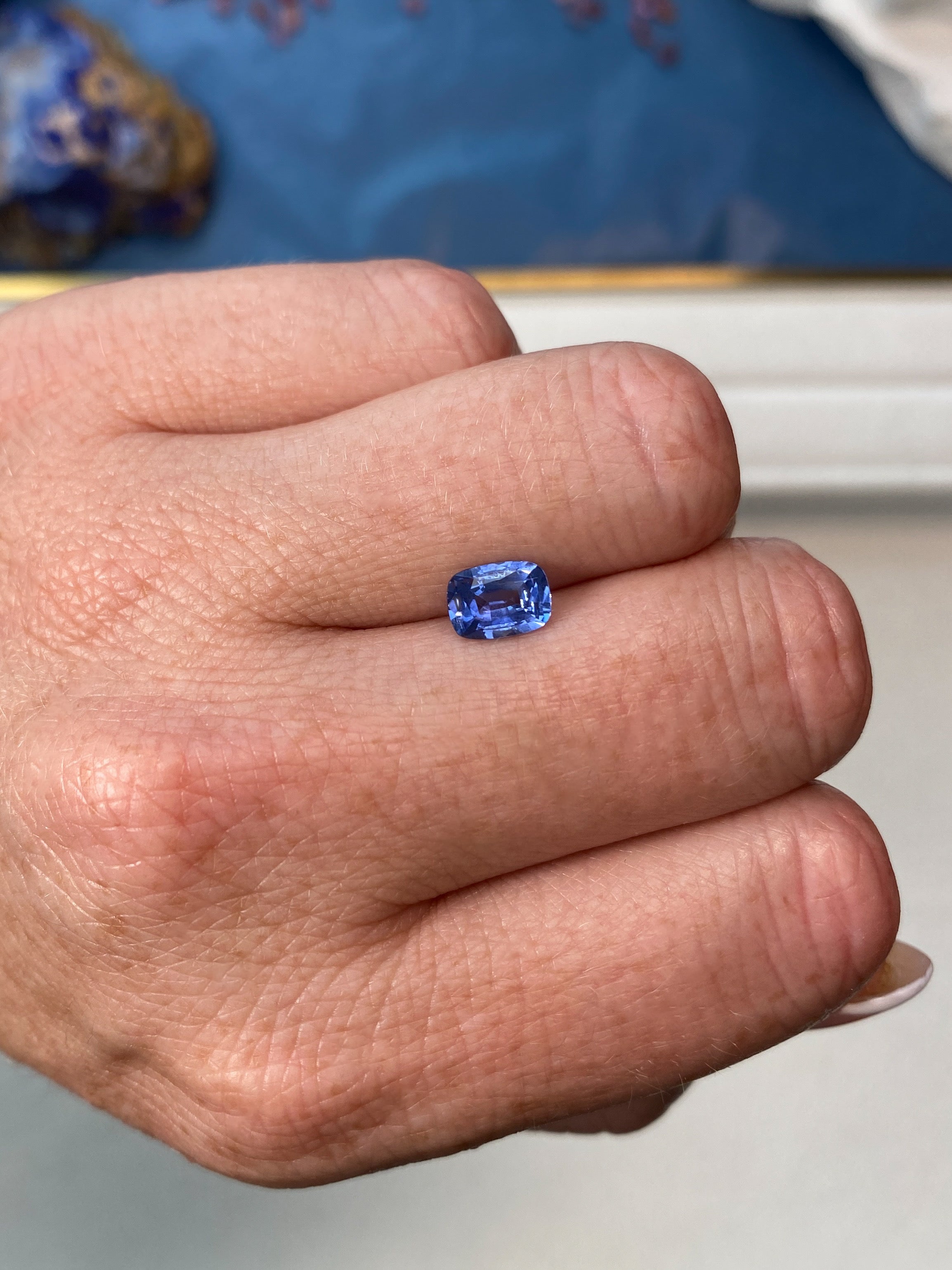1.19ct Cornflower Blue Sapphire Cushion Cut