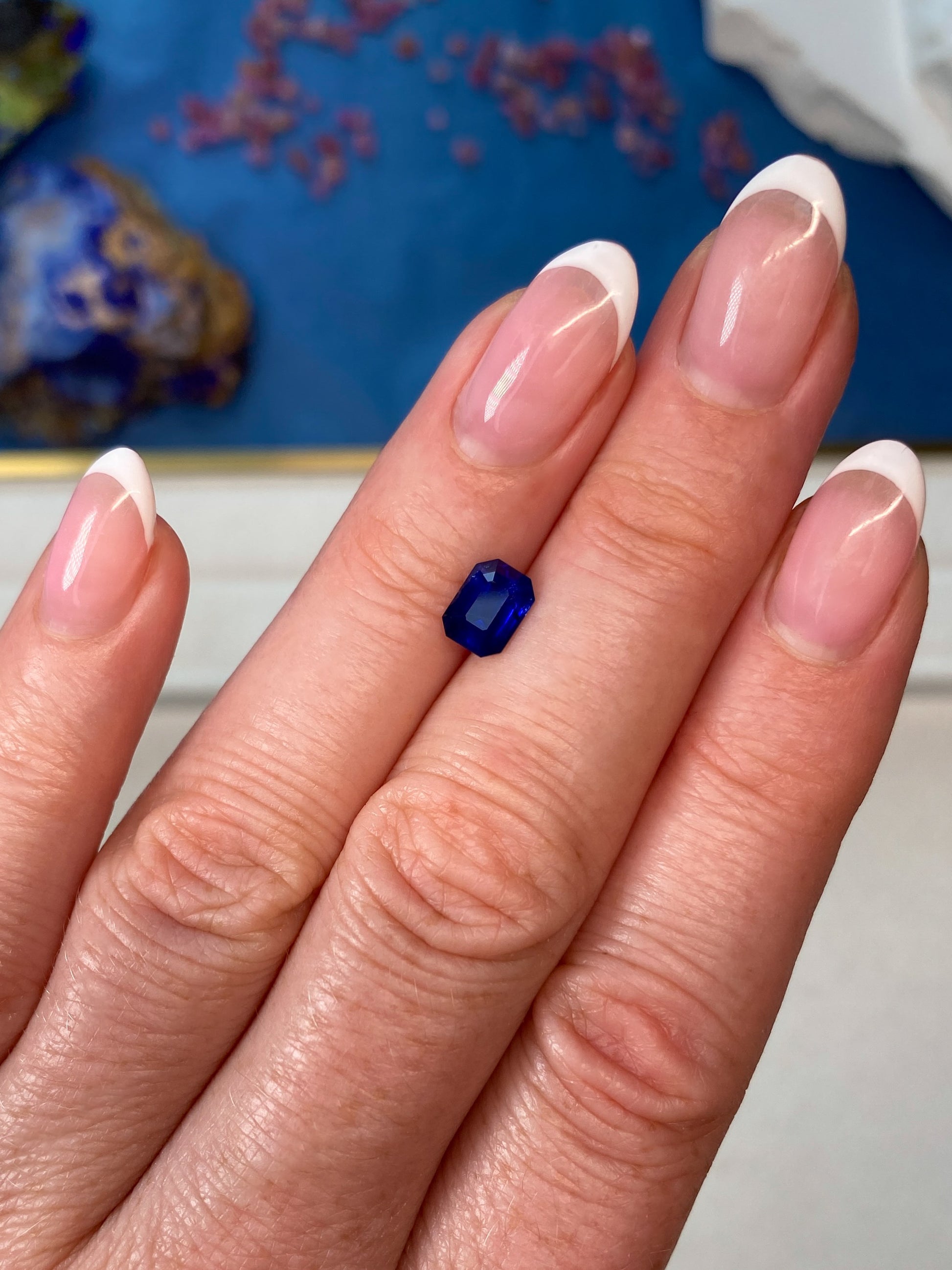 1.22ct Royal Blue Sapphire Emerald Cut